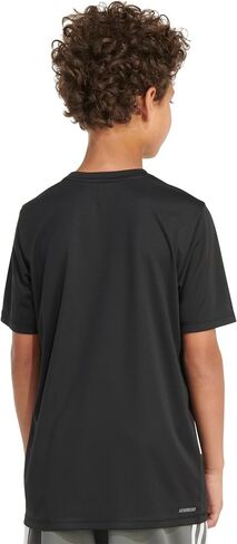 adidas Boys' Big Short Sleeve Iconic Poly Mélange Tee in Saudi Arabia