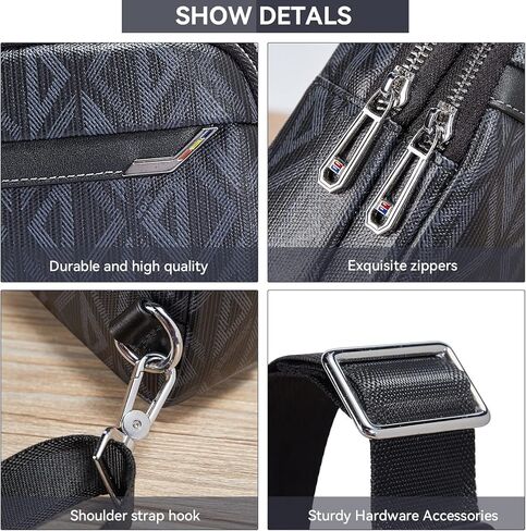 لورينتو حقيبة كتف بحزام طويل تمر بالجسم للرجال متعددة الاغراض للسفر والاستخدام اليومي للرجال in Kuwait