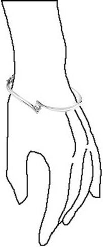 Simple Geometric AAA CZ Solitaire Bypass Bangle Bracelet For Women For Girlfriend .925 Sterling Silver Safety Clasp in Saudi Arabia
