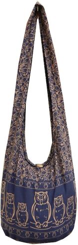 BTP! Owl Hippie Boho Sling Crossbody Bag Shoulder Messenger Purse Large in Saudi Arabia