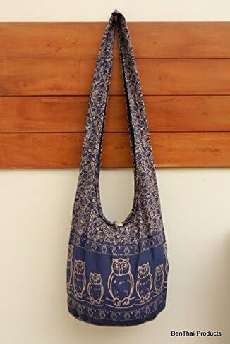 BTP! Owl Hippie Boho Sling Crossbody Bag Shoulder Messenger Purse Large in Saudi Arabia