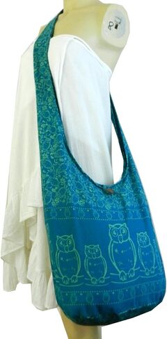 BTP! Owl Hippie Boho Sling Crossbody Bag Shoulder Messenger Purse Large in Saudi Arabia