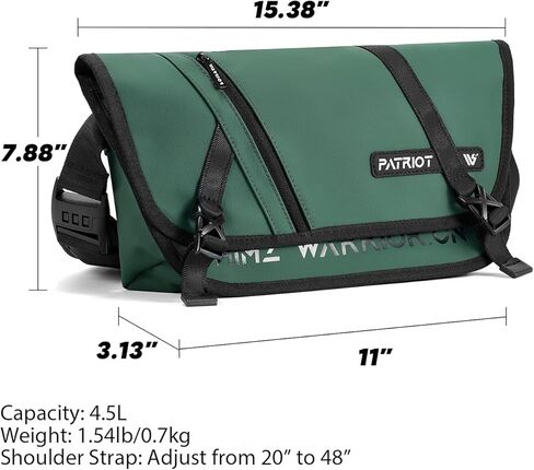 HIMZ WARRIOR Messenger Bag, Durable Water Resistant Satchel for 10 Inch Tablet, Crossbody Bag for Women, Men (Green) in Kuwait