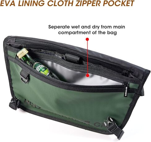 HIMZ WARRIOR Messenger Bag, Durable Water Resistant Satchel for 10 Inch Tablet, Crossbody Bag for Women, Men (Green) in Kuwait