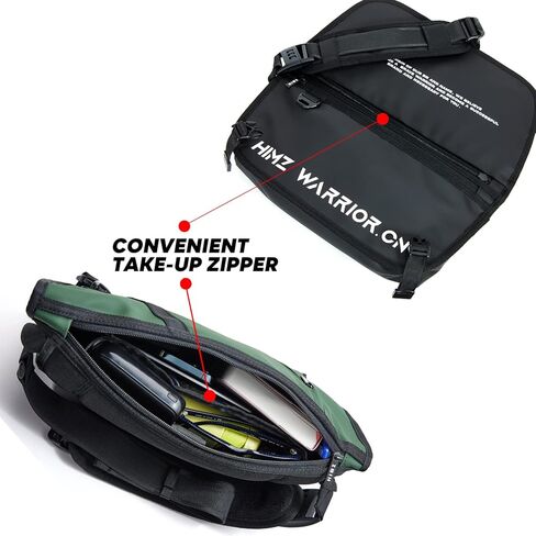 HIMZ WARRIOR Messenger Bag, Durable Water Resistant Satchel for 10 Inch Tablet, Crossbody Bag for Women, Men (Green) in Kuwait