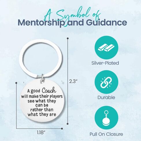 Sportybella Basketball Coach Keychain, Stainless Steel Keychain for Men and Women, Basketball Coach Gifts in Saudi Arabia