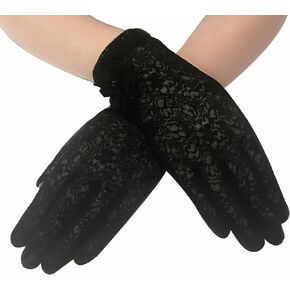 قفازات KADBLE للسيدات من الدانتيل على شكل زهور، قفازات دانتيل قصيرة أنيقة لحفلات الزفاف أو الأوبرا in Kuwait