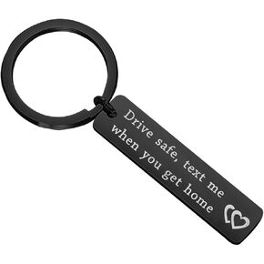 ENSIANTH Driver Keychain Drive Safe Keychain Drive Safe Text Me When You Get Home Sweet 16 Gift Trucker New Driver Gift in Saudi Arabia