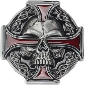 إبزيم حزام الجمجمة للرجال، إبزيم حزام جمجمة صليب سلتي، جمجمة قوطية هيكل عظمي حزام الرأس، مشبك حزام راعي البقر الغربي، أفضل رجل حزام إبزيم، مشبك حزام زفاف فضي مشبك هدايا in Kuwait