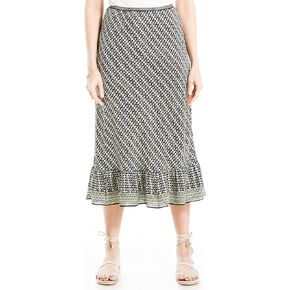 Max Studio Women's Maxi Skirt with Ruffle Hem