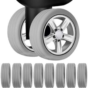 WandaQueen 8 Pcs Luggage Wheel Covers, Luggage Wheel Silent Protector Covers, Silicone Suitcase Wheel Cover, For Most 8-Spinner Wheels Luggage Sets, Anti-Scratch, Shockproof, Low Decibel. in Saudi Arabia