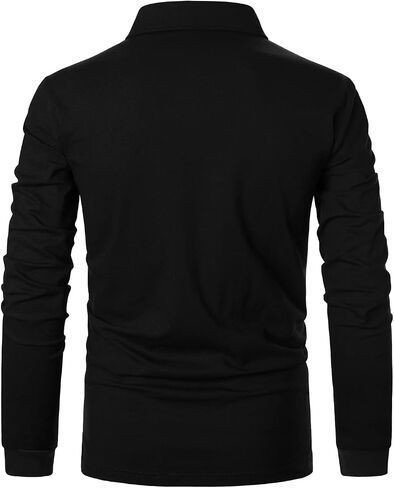 STTLZMC Men's Polo Shirt Long Sleeve Fashion Diagonal Strips Collar Classic Casual T-Shirt in Saudi Arabia