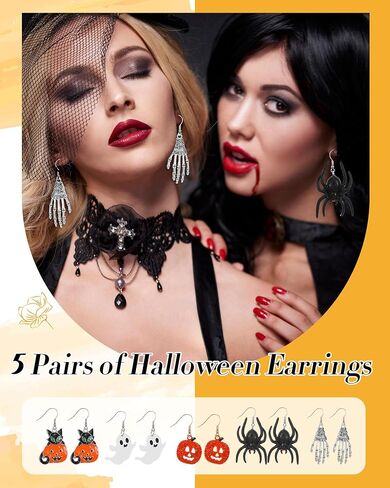 Junkin 35 Pairs Holiday Earrings Valentine's Day St Patrick's Day Easter Christmas Earrings for Women Fourth of July Thanksgiving Halloween Dangle Earrings for Women Teen Girl Gift in Saudi Arabia