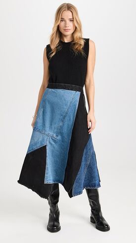 تنورة Elena Denim الفضفاضة للسيدات من Sea in Saudi Arabia