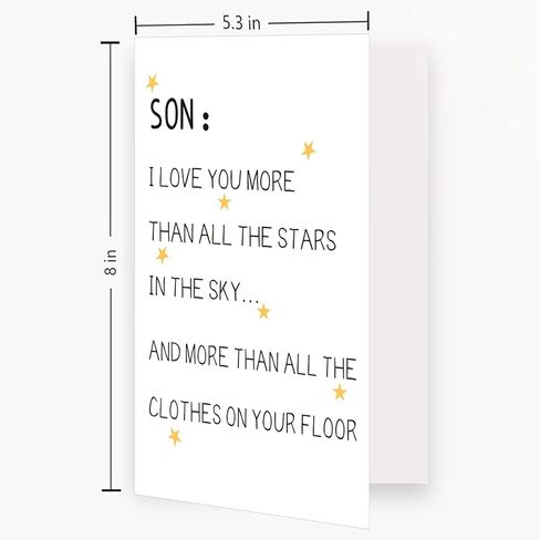 AONUOWE بطاقة عيد ميلاد مضحكة للابن، الابن المراهق، بطاقة نكتة للابن، بطاقة الابن المضحكة، بطاقة روح الدعابة لابننا in Kuwait