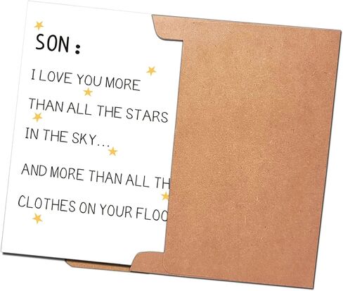 AONUOWE بطاقة عيد ميلاد مضحكة للابن، الابن المراهق، بطاقة نكتة للابن، بطاقة الابن المضحكة، بطاقة روح الدعابة لابننا in Kuwait