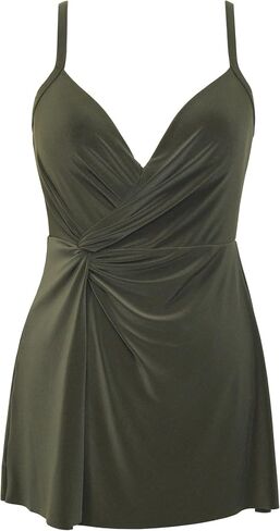 Miraclesuit Women's Swimwear Twisted Sisters Adora Tummy Control Underwire Bra One Piece Swimdress in Saudi Arabia