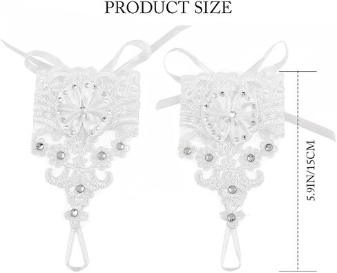 Latious Women's Wedding Gloves Fingerless Lace Glove Bridal White Bow Gloves Short Party Prom Costume Glove Accessories for Women and Brides in Saudi Arabia