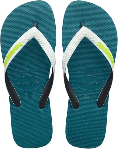 Havaianas Men Top Mix Flip Flops - Men's Multicolored Sandals - Vibe Green, 11/12W - 9/10M in Saudi Arabia