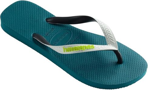 Havaianas Men Top Mix Flip Flops - Men's Multicolored Sandals - Vibe Green, 11/12W - 9/10M in Saudi Arabia
