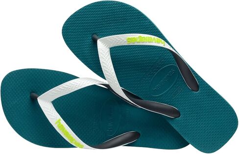 Havaianas Men Top Mix Flip Flops - Men's Multicolored Sandals - Vibe Green, 11/12W - 9/10M in Saudi Arabia