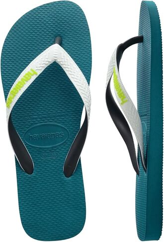 Havaianas Men Top Mix Flip Flops - Men's Multicolored Sandals - Vibe Green, 11/12W - 9/10M in Saudi Arabia