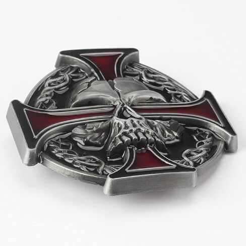 إبزيم حزام الجمجمة للرجال، إبزيم حزام جمجمة صليب سلتي، جمجمة قوطية هيكل عظمي حزام الرأس، مشبك حزام راعي البقر الغربي، أفضل رجل حزام إبزيم، مشبك حزام زفاف فضي مشبك هدايا in Kuwait