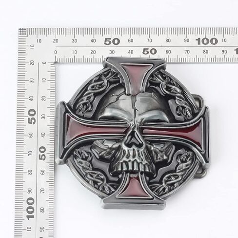 إبزيم حزام الجمجمة للرجال، إبزيم حزام جمجمة صليب سلتي، جمجمة قوطية هيكل عظمي حزام الرأس، مشبك حزام راعي البقر الغربي، أفضل رجل حزام إبزيم، مشبك حزام زفاف فضي مشبك هدايا in Kuwait