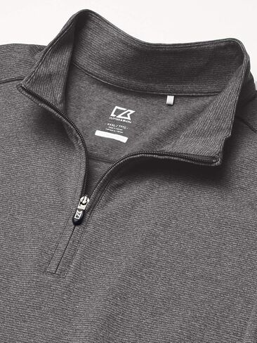Cutter & Buck Men's Soft, Performance, Subtle Stripe Shoreline Half-Zip Pullover in Saudi Arabia