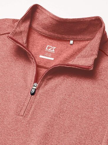 Cutter & Buck Men's Soft, Performance, Subtle Stripe Shoreline Half-Zip Pullover in Saudi Arabia
