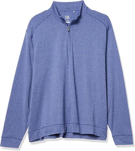 Cutter & Buck Men's Soft, Performance, Subtle Stripe Shoreline Half-Zip Pullover in Saudi Arabia