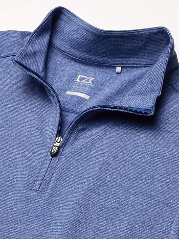 Cutter & Buck Men's Soft, Performance, Subtle Stripe Shoreline Half-Zip Pullover in Saudi Arabia