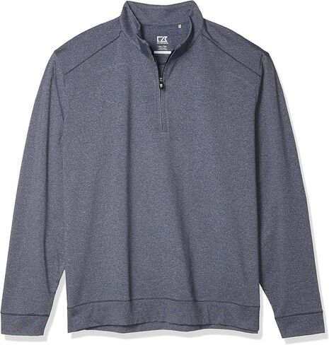 Cutter & Buck Men's Soft, Performance, Subtle Stripe Shoreline Half-Zip Pullover in Saudi Arabia