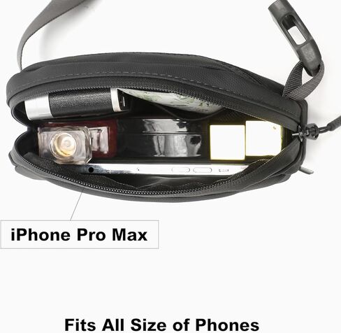 Kono Belt Bag Crossbody Fanny Pack for Women, Fashion Waist Pack with Adjustable Strap for Workout Running Traveling Hiking, Black in Kuwait