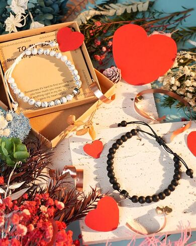 UNIGIFTIME I Love You 100 لغة مطابقة الأساور الأزواج أساور هدايا لحبي صديقها صديقة الزوج خطيبها عيد ميلاد عيد الميلاد الذكرى السنوية لعيد الحب هدايا للنساء والرجال in Kuwait