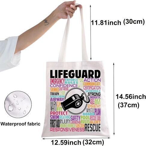 BWWKTOP Lifeguard Canvas Tote Bag Life Preserver Gift Lifeguard Survival Kit Beach Life Saver Gifts in Saudi Arabia