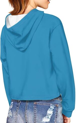 Dreaweet Girls Long Sleeve Crop Top Hoddie Cropped Sweatershirts Soft Athletic Tops Yoga Clothing for 5-14 Years Old in Saudi Arabia