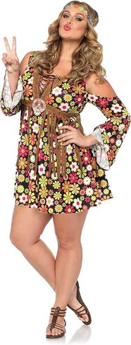 زي Leg Avenue النسائي مكون من قطعتين من Starflower Hippie مع فستان وعصابة رأس in Kuwait