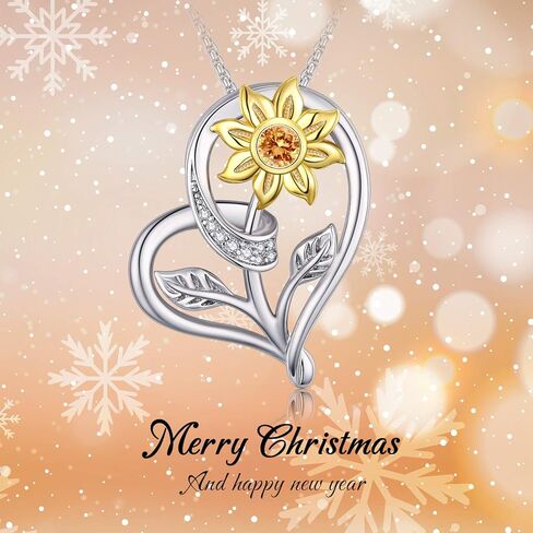 قلادة عباد الشمس للنساء، هدية قلادة عيد الحب، قلادة قلادة على شكل قلب من أشعة الشمس، مجوهرات صن شاين قابلة للتعديل من 45.7 سم - 50.8 سم، هدايا قلادات عباد الشمس لزوجتها الأم في عيد ميلاد العام الجديد in Kuwait