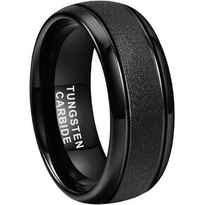 TUTISS 6mm 8mm Black/Gold/Rose Gold/White Tungsten Rings for Men Women Fashion Engagement Wedding Bands Sandblasted Finish Domed Comfort Fit in Saudi Arabia