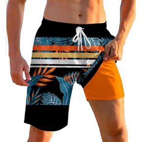 سروال سباحة رجالي من Cozople مع بطانة مضغوطة مقاس 9 بوصات بدلة سباحة سريعة الجفاف شورت سباحة in Kuwait