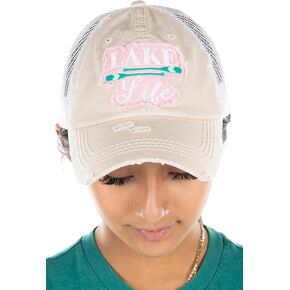 Funky Junque Womens Baseball Cap Distressed Vintage Unconstructed Embroidered Patch Hat