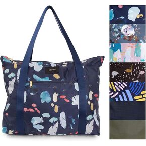 KALEIDO Stylish Lightweight Packable Foldable Tote Bag Water Resistant, Convenient, Airport Friendly