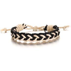 YJT JDYDYJT Hemp Bracelet Set Handmade Braided Woven Friendship Bracelets for Boys Girls Bulk Men Women's Anklet Bracelet Adjustable 16-18cm