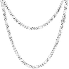 CaptainSteeL Miami Cuban Chain Necklace for Men/Women,316L Stainless Steel 5/9MM Width 18"/20"/22"/24"Length Fashion Snap Button Hip Hop Jewelry,Cuban Link Chain Gold Plated/Stainless Steel with Gift Box
