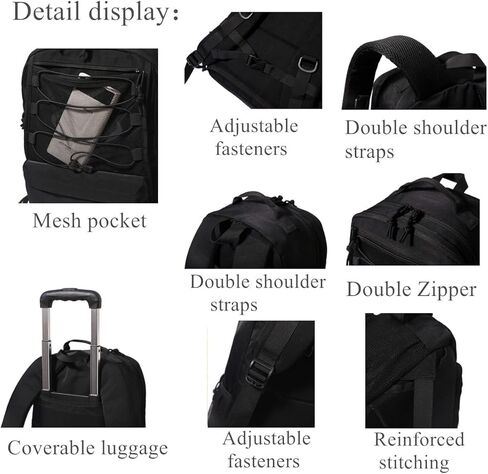 EKUIZAI Solid Color Simple Rolling Backpack for Teen Girls, Middle School Trolley Bags, Travel Daypack with Wheels in Kuwait