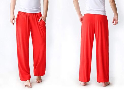 AvaCostume Men's Lightweight Loose Yoga Pants Elastic Waist Modal Yoga Harem Pants in Kuwait