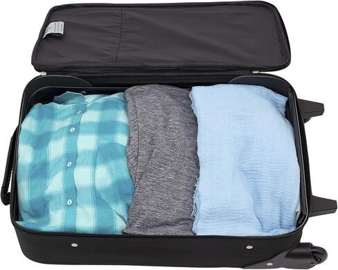 حقيبة سفر ترافيلرز كلوب جينوفا ذات الجانب الناعم، باللون الأسود، مجموعة مكونة من 4 قطع in Kuwait