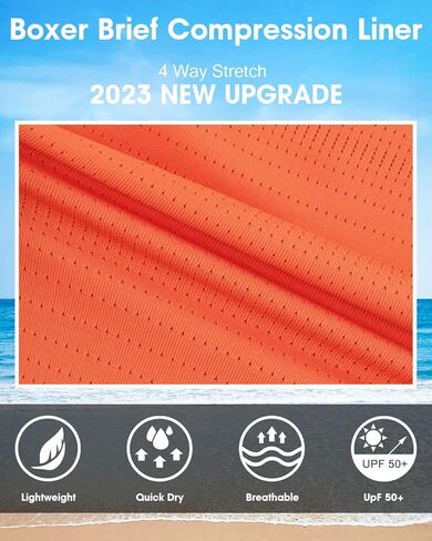 سروال سباحة رجالي من Cozople مع بطانة مضغوطة مقاس 9 بوصات بدلة سباحة سريعة الجفاف شورت سباحة in Kuwait