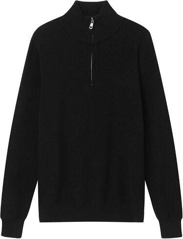 Mud Kingdom Men's Quarter-Zip Sweater Long Sleeve Knitted Soft Touch in Saudi Arabia